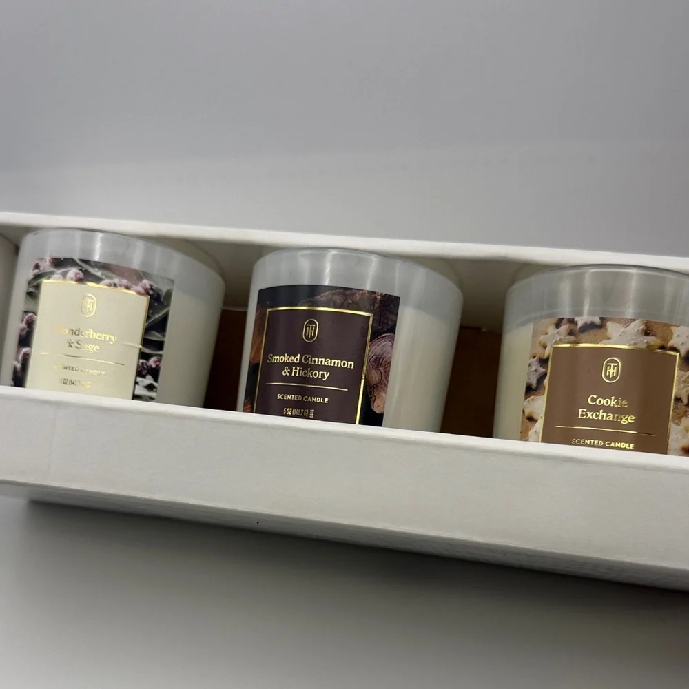 Threshold Scented Candle Set of 3 Fall/Winter Scents 5oz Each